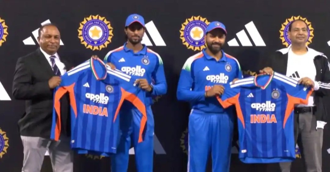 टीम इंडिया की नई टी20 वर्ल्ड कप की जर्सी का अनावरण, दिखी पहली झलक, देखें